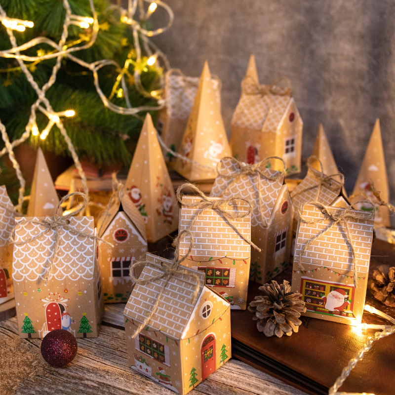Advent Calendar Gift - Kerst Geschenkdozen Adventskalender Peperkoek Huis Papier