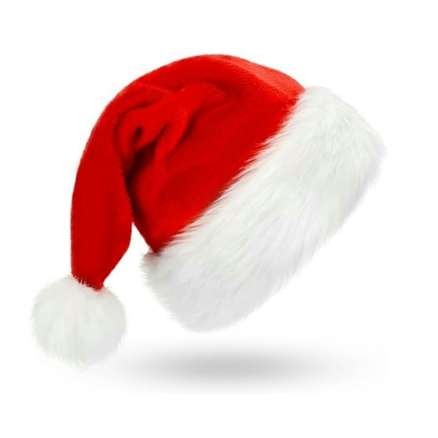 Santa Hat Plush - Pluizige rode kerstmutsen set met pluche