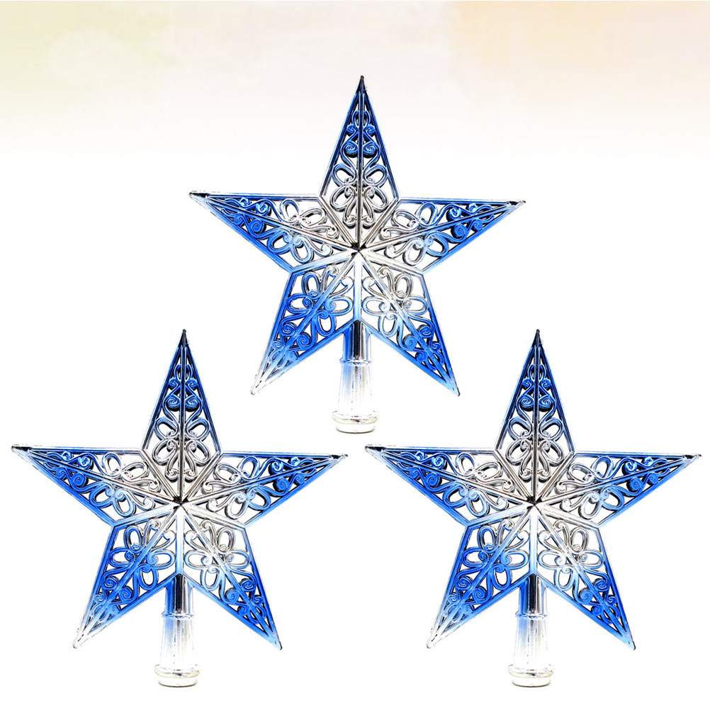 Star Tree Topper - 3 stuks 20 cm holle ster