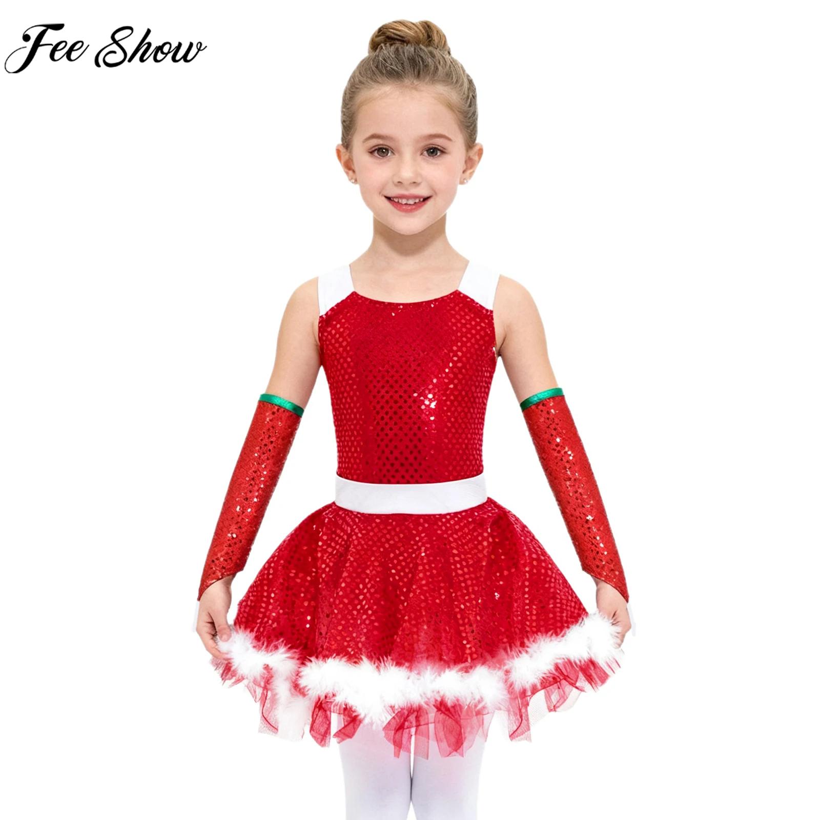 Elf Costume Christmas - Kinderen Meisjes Kerst Kunstschaatsen Ballet Latin