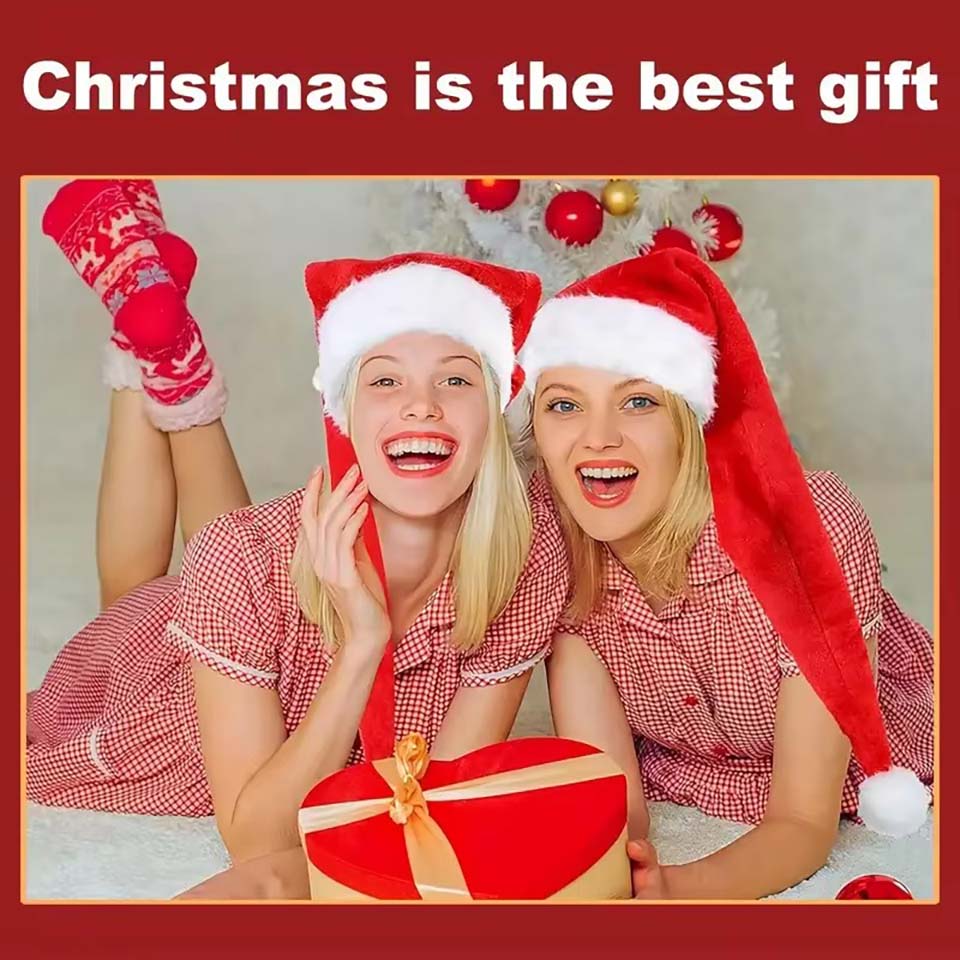 Lange pluche kerstmuts fluweel - Santa Hat Plush recensie en prijs