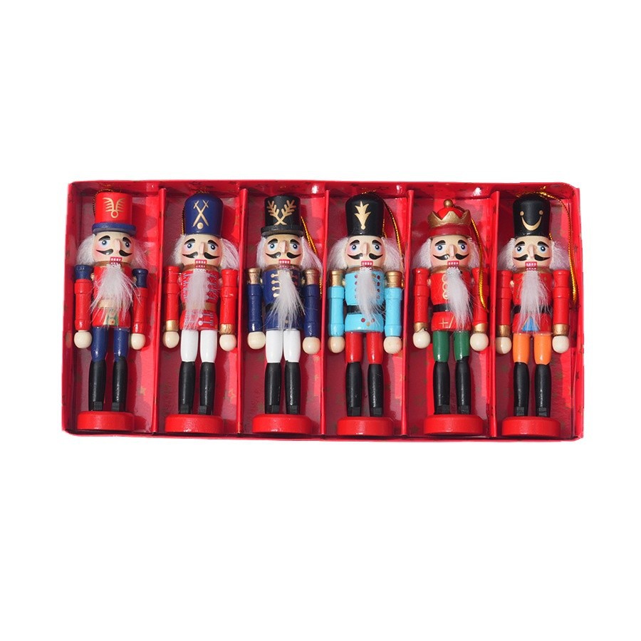 6 stuks houten notenkraker han - Nutcracker Figurine recensie en prijs