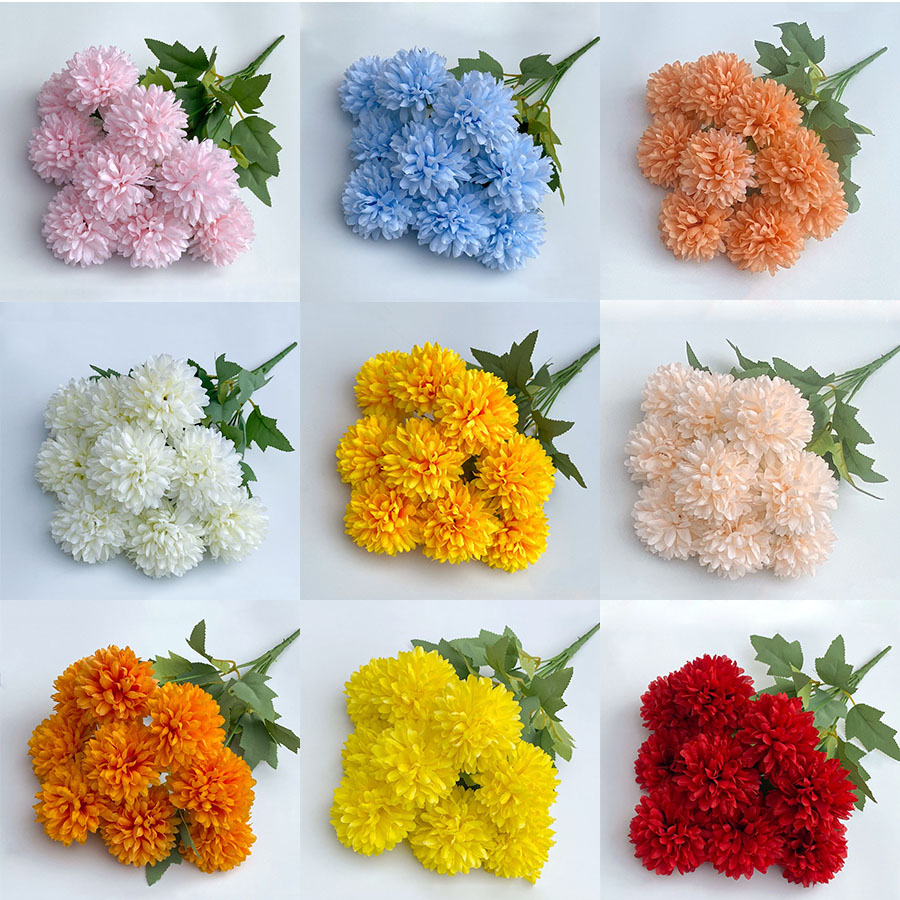 Kunstbloem Boeket Chrysant Bru - Christmas Wreath Fake recensie en prijs