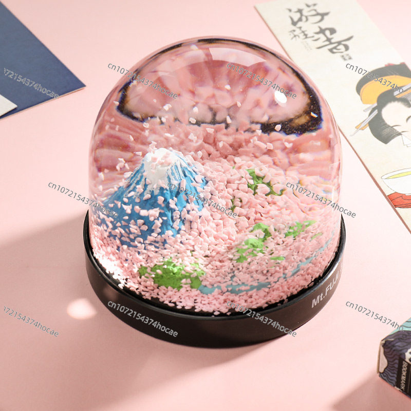 Mount Fuji romantische kersenb - Snow Globe Musical recensie en prijs