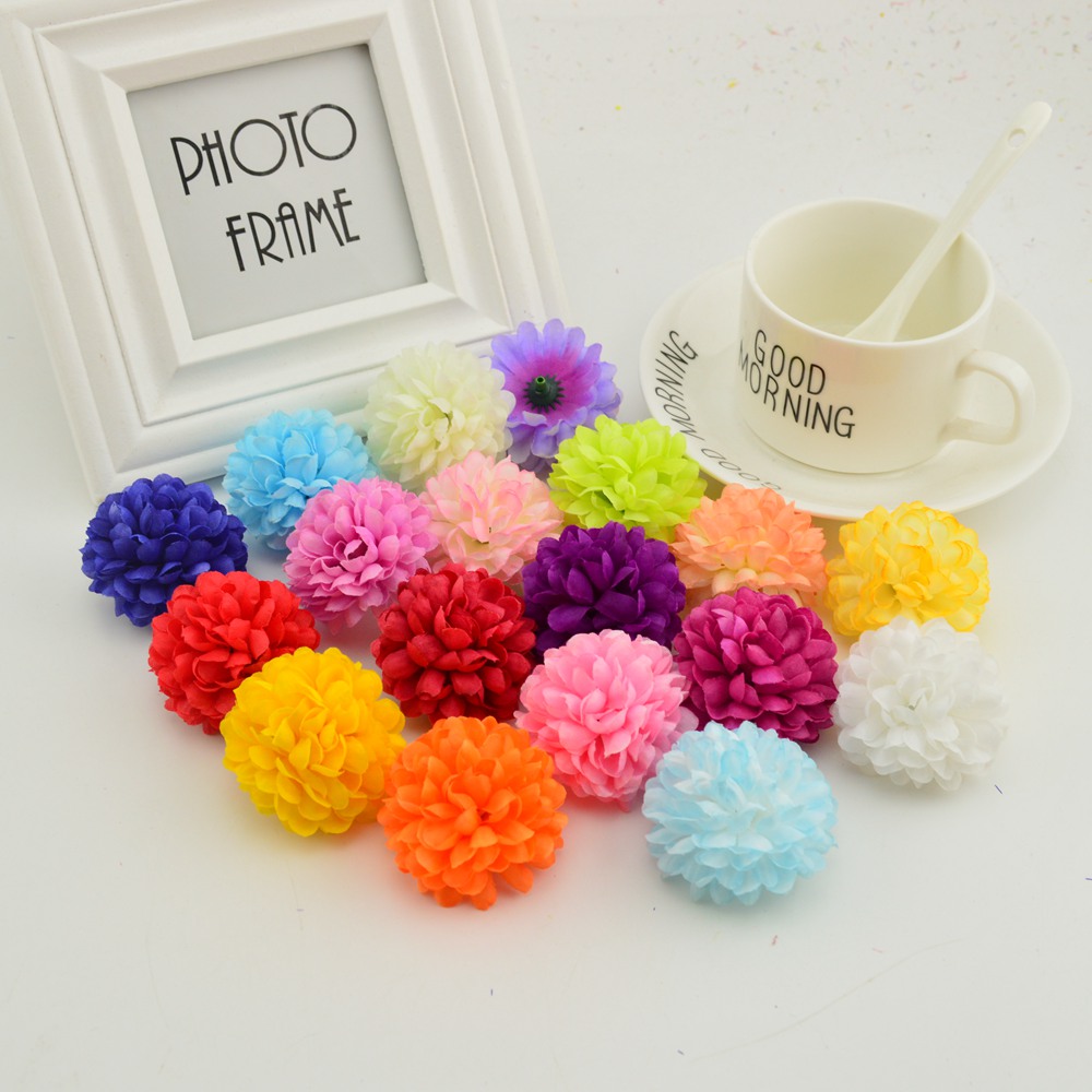 200PCS 5CM Zijde Chrysant Kuns - Christmas Wreath Fake recensie en prijs