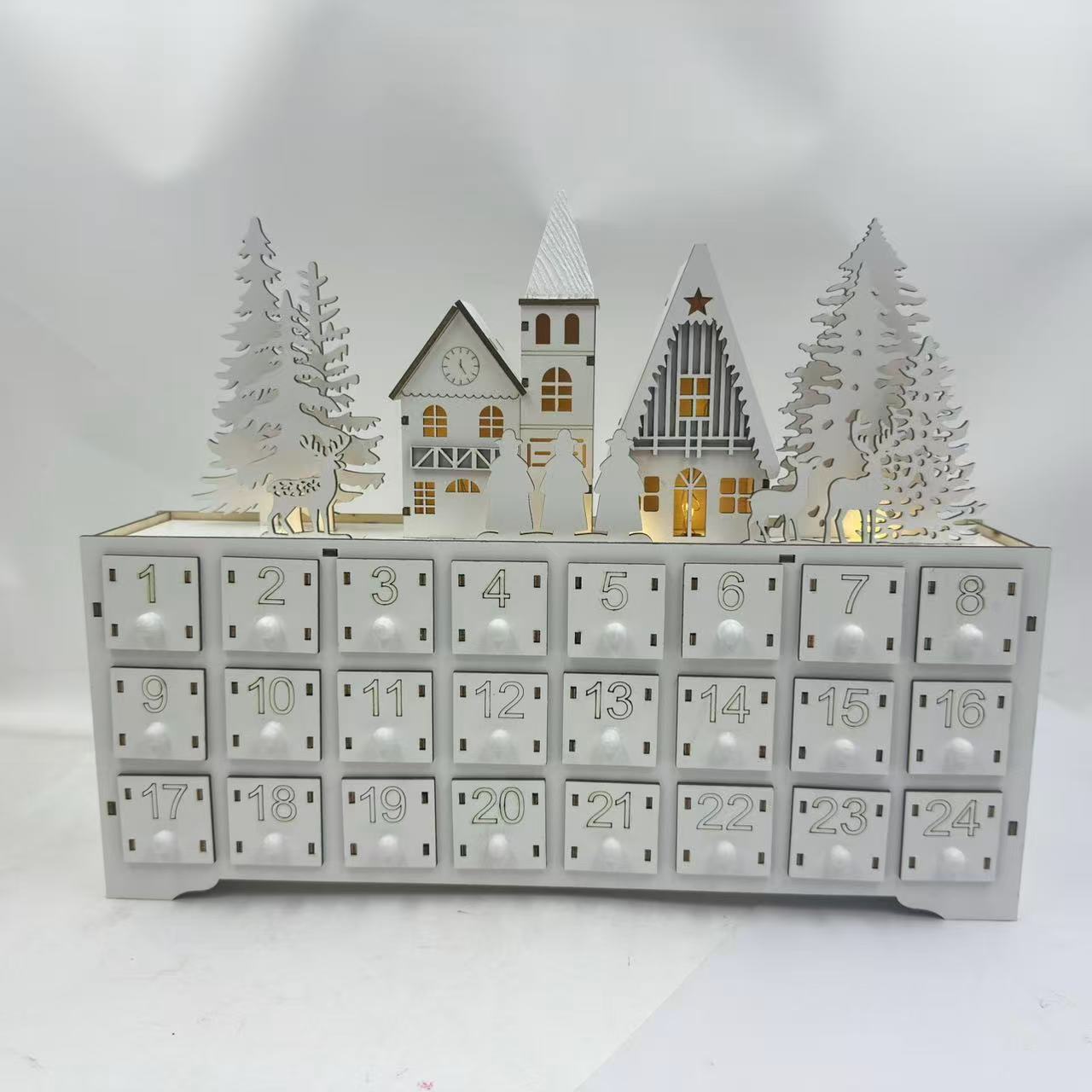 24-delige houten adventskalend - Advent Calendar Gift recensie en prijs